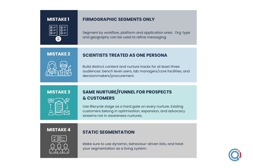 Top mistakes causing life sciences lead nurtures to fail