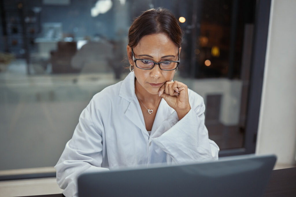 Scientist researching before starting a new process